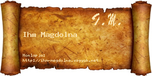 Ihm Magdolna névjegykártya